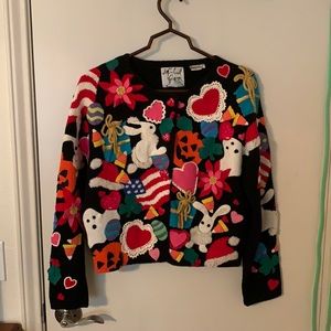 Michael Simon multi, holiday sweater